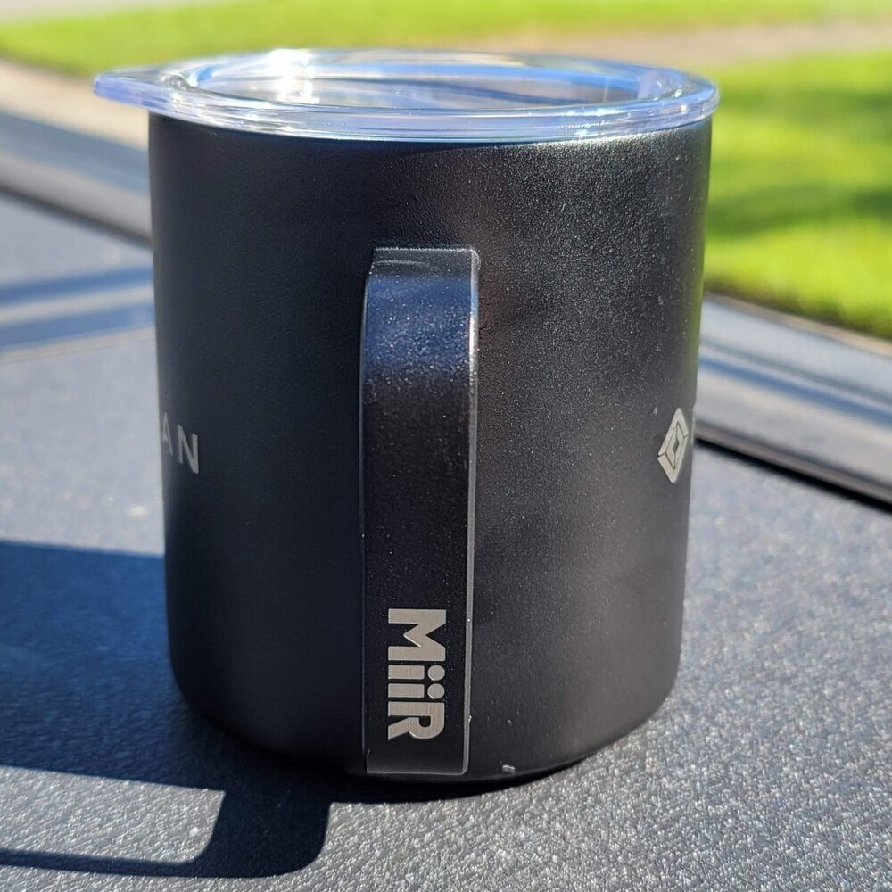 Rivian MiiR 12oz Black Stainless Insulated Coffee Tea Travel Mug Handle w/ Lid - Picture 4 of 7
